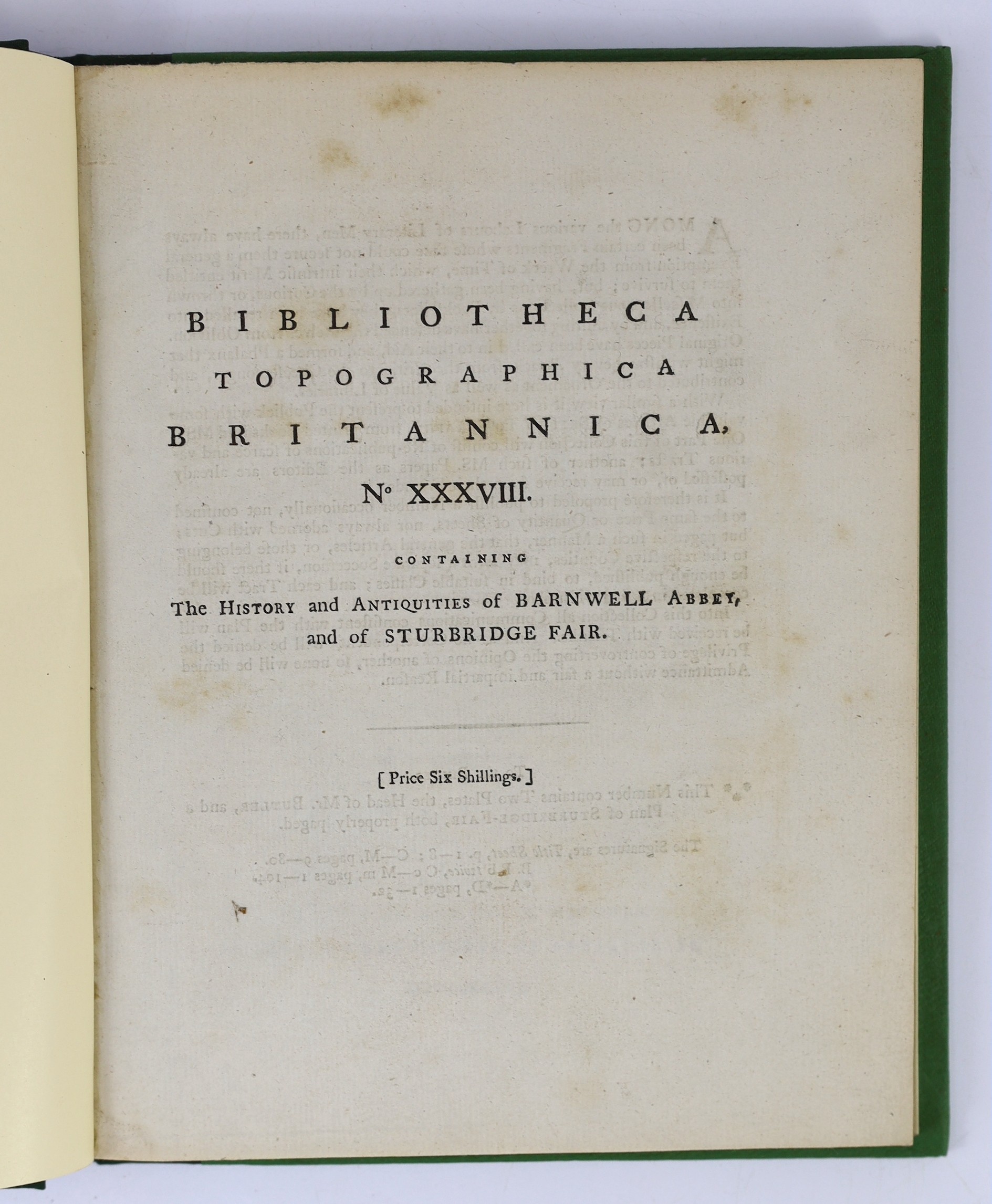 CAMBS: Gorham, George Cornelius - The History and Antiquities of Eynesbury and St. Neots in Huntingdonshire; and of St. Neots in the County of Cornwall ... num. plates and text engravings; rebound gilt half calf and marb